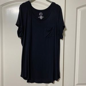 Black Casual Pocket Tee